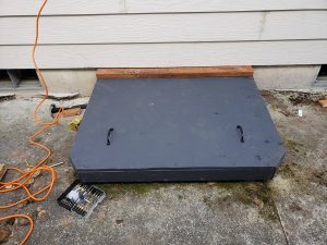 New crawlspace well cover for rodent exclusion services in Blaine Washington