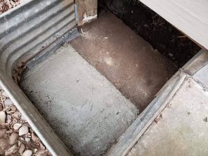 Cemented crawlspace well for rodent exclusion services in ferndale Washington
