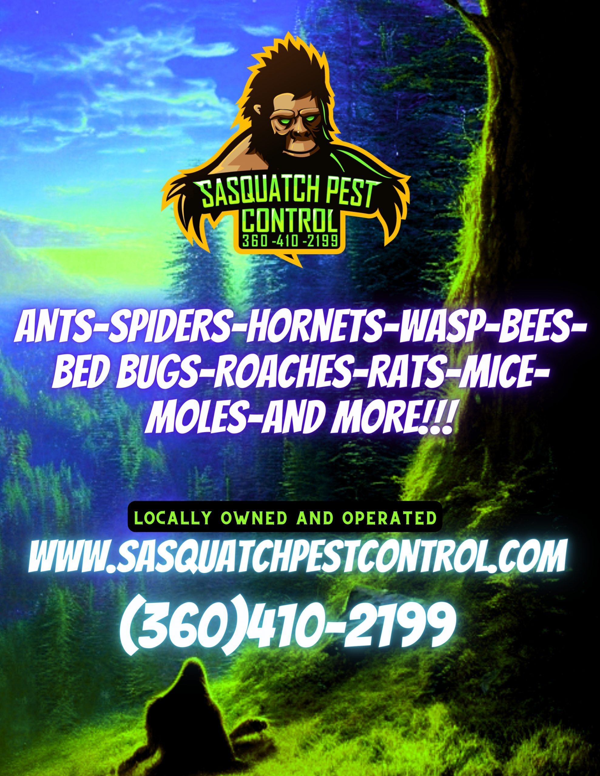 Sasquatch Pest Control services banner