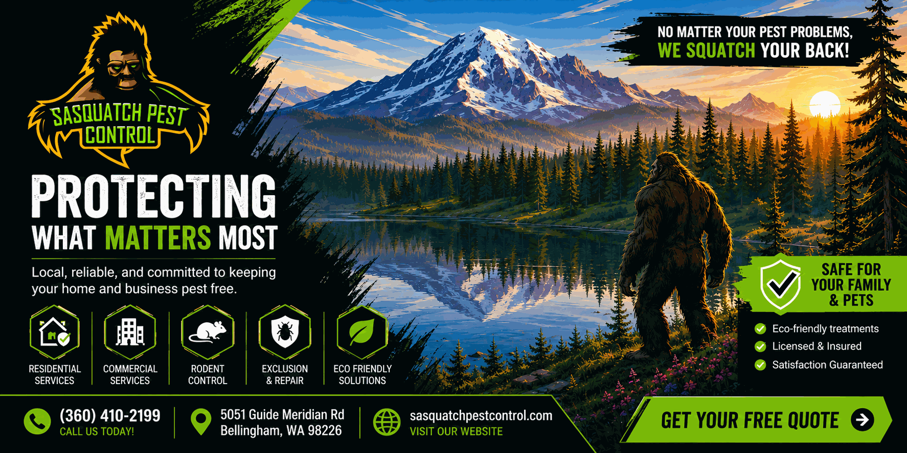 Sasquatch Pest Control &mdash; Expert Pest Control in Bellingham & Whatcom County, WA